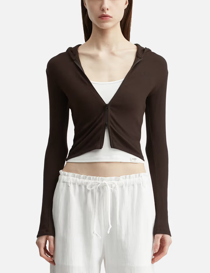 G Classic Essential Rib Zip-Up