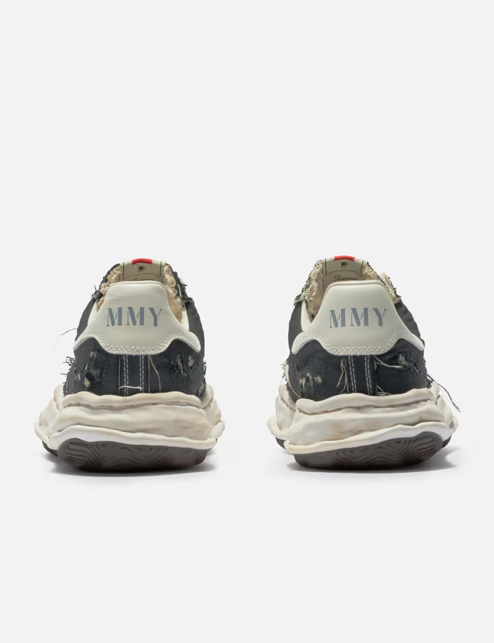 "BLAKEY" OG Sole Ripped Overdye Canvas Low-Top Sneaker