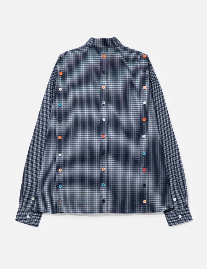Blue Detachable Shirt With Special Buttons