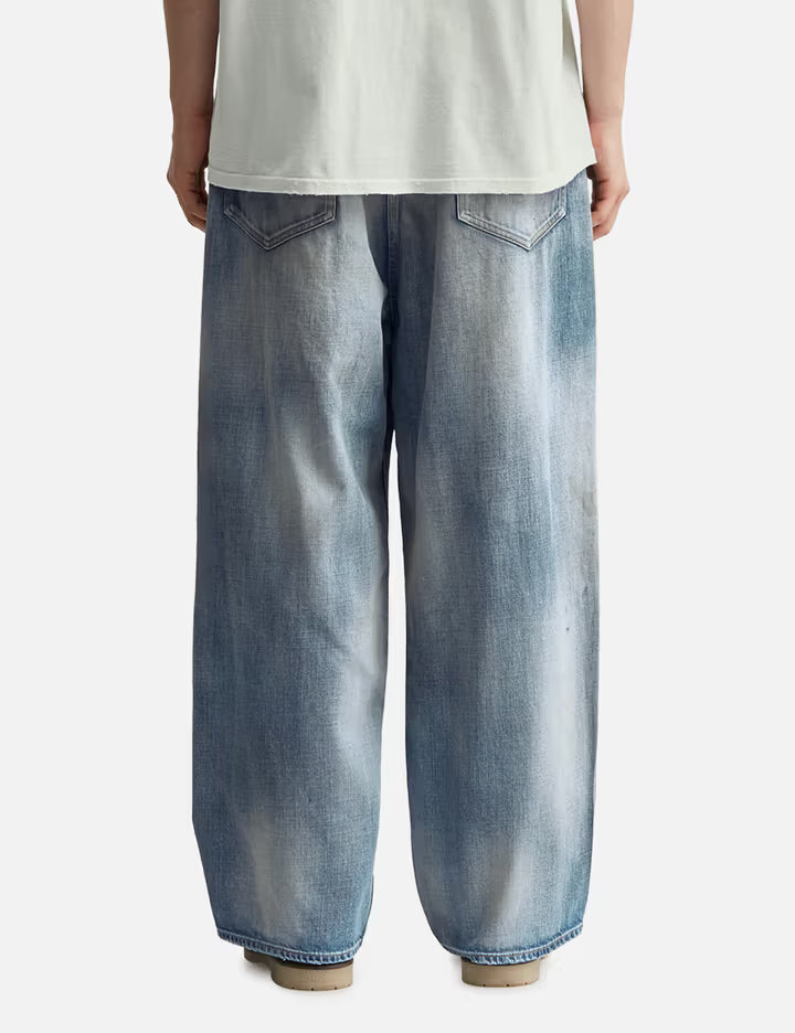 Damage Wide 5p Denim Pants