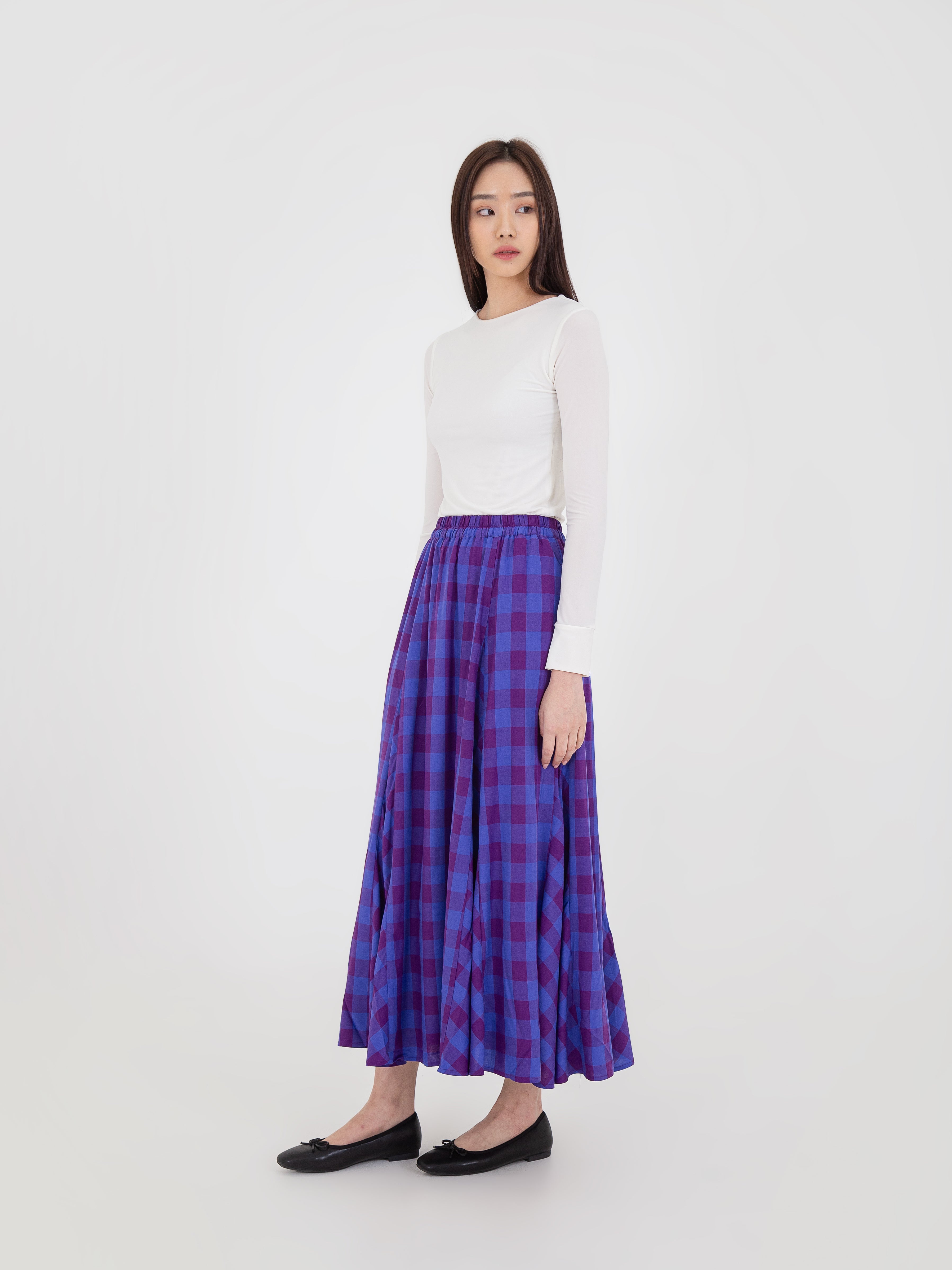 Hori Gathered Flare Skirt