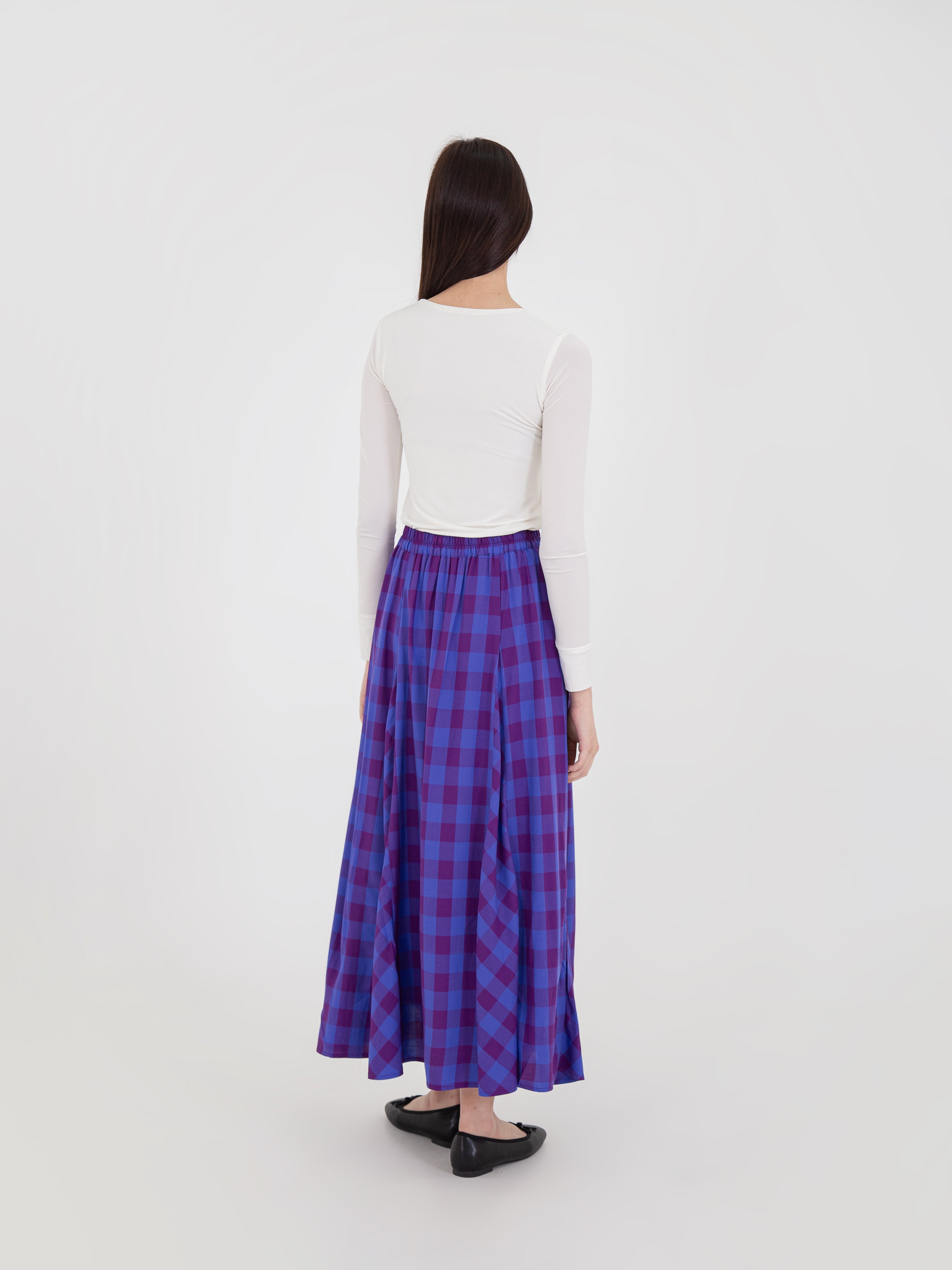 Hori Gathered Flare Skirt