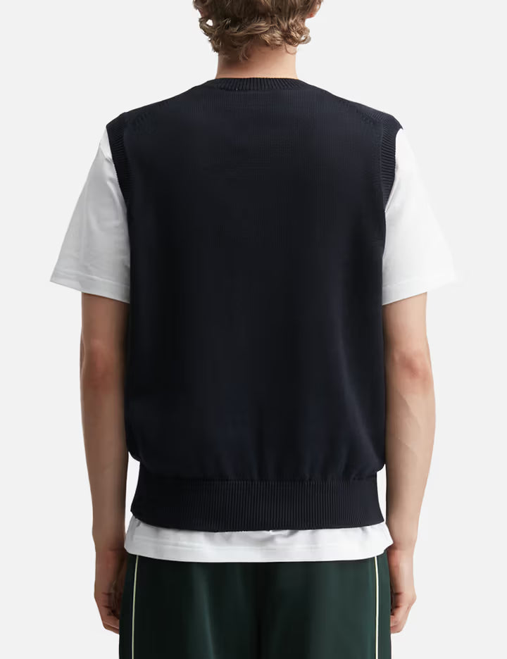 Cotton Jacquard Sweater Vest