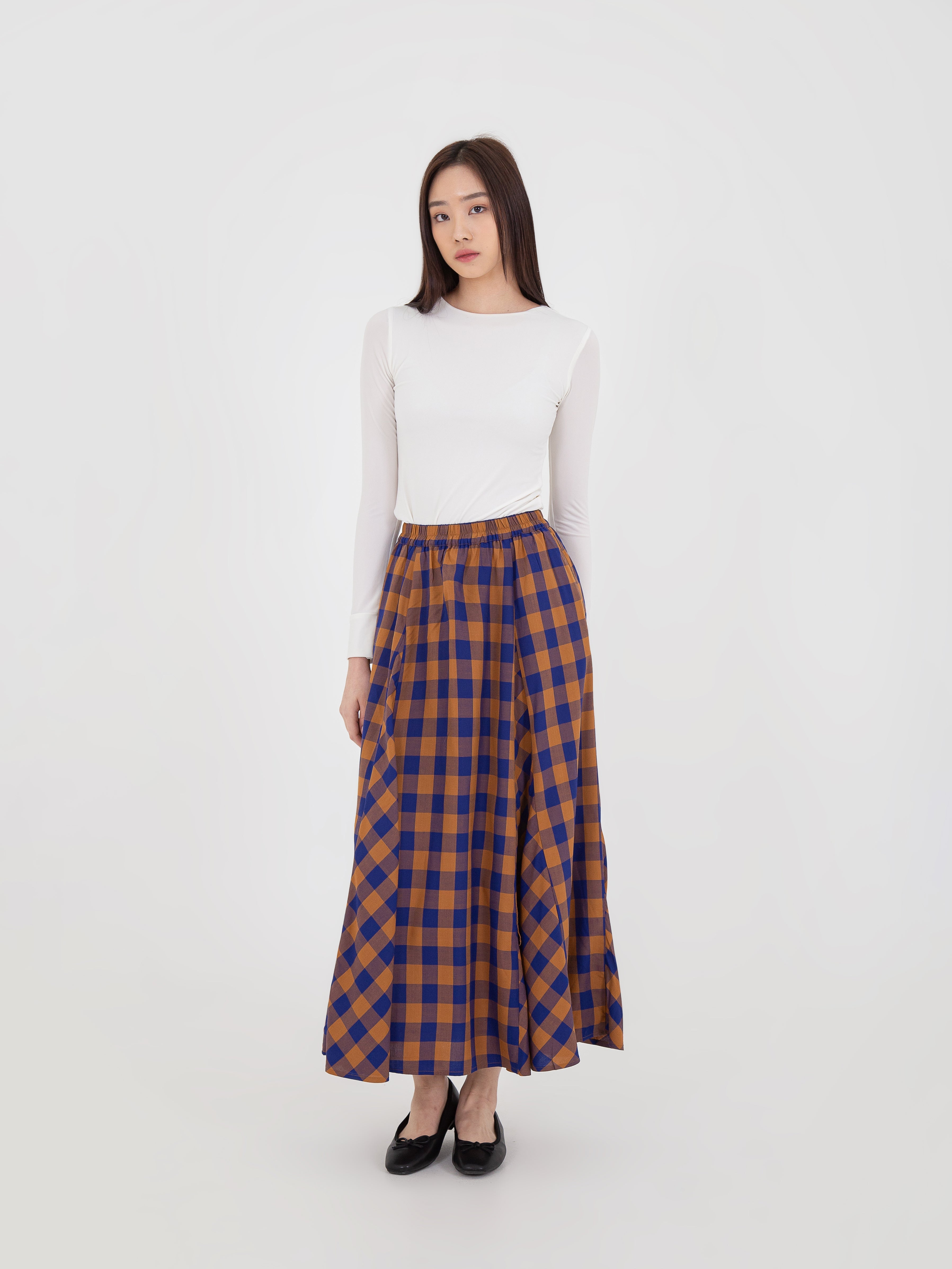 Hori Gathered Flare Skirt