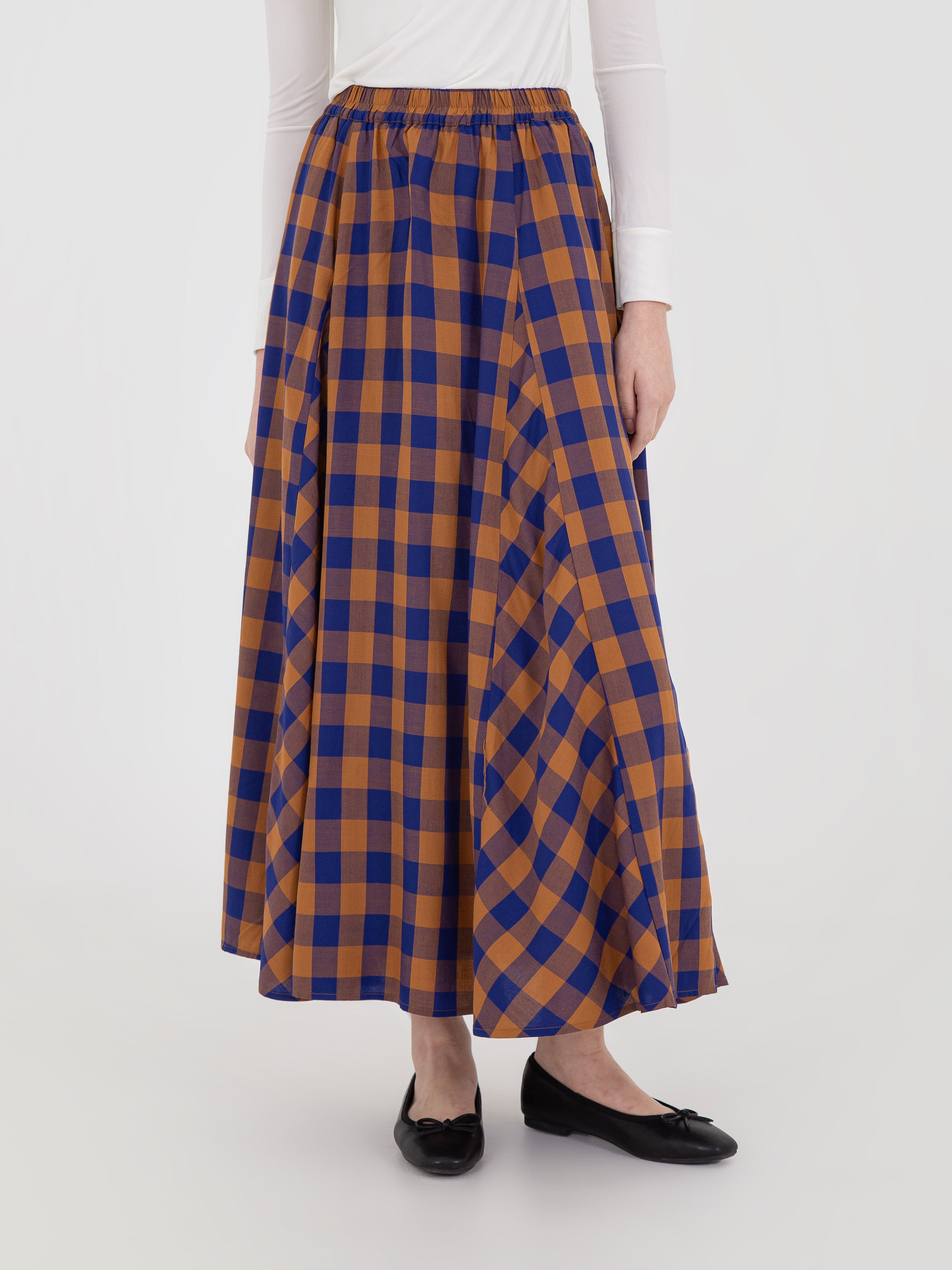 Hori Gathered Flare Skirt