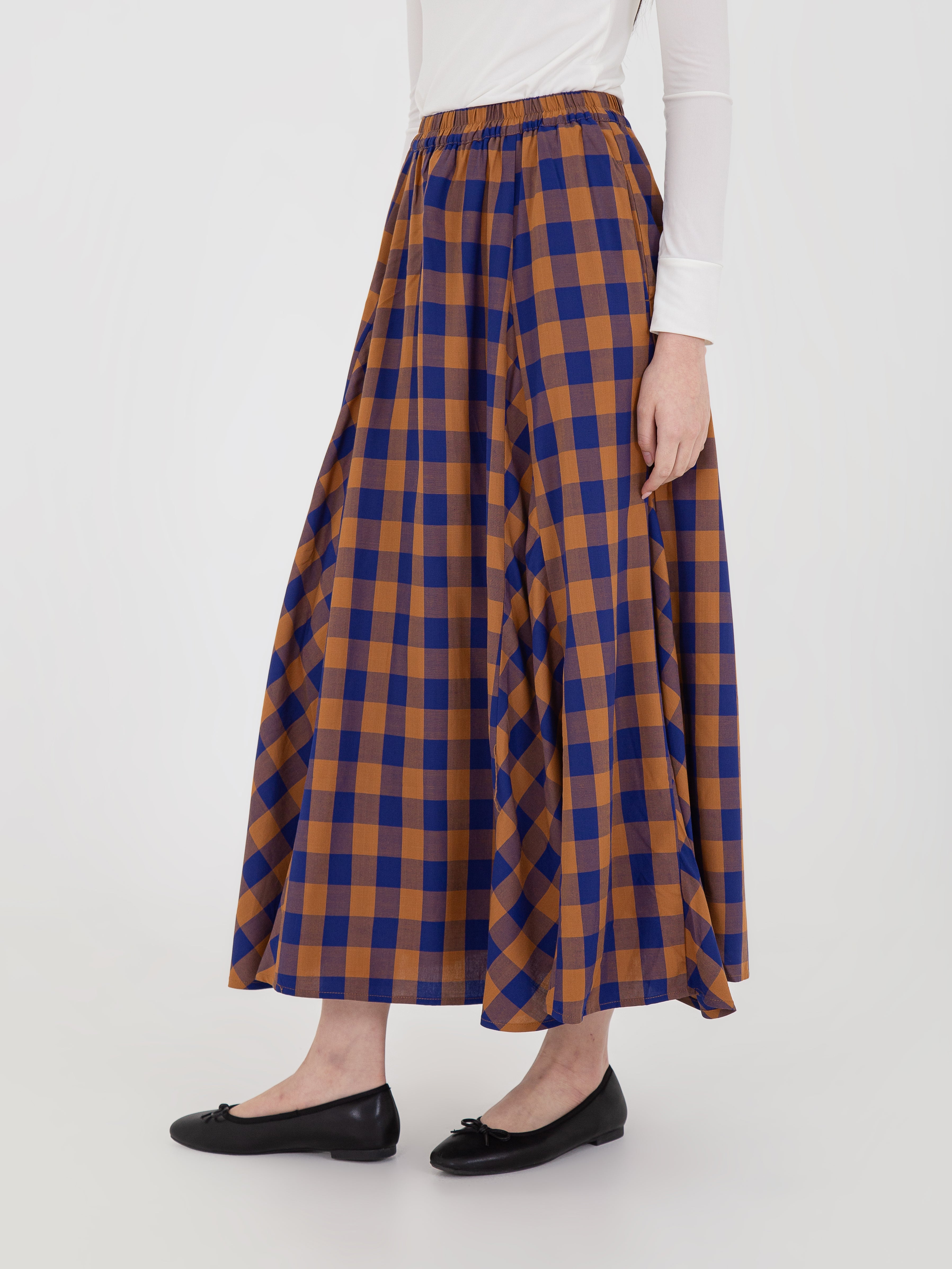 Hori Gathered Flare Skirt