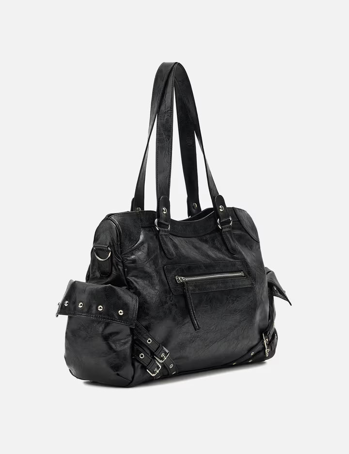 Stud Pocket Big Bag In Black