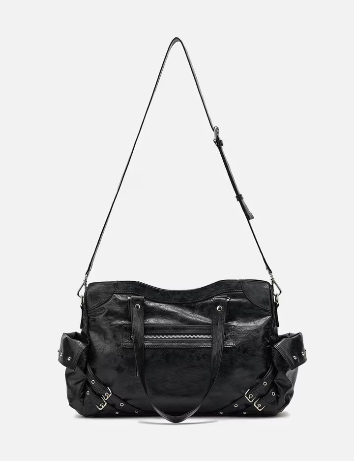 Stud Pocket Big Bag In Black