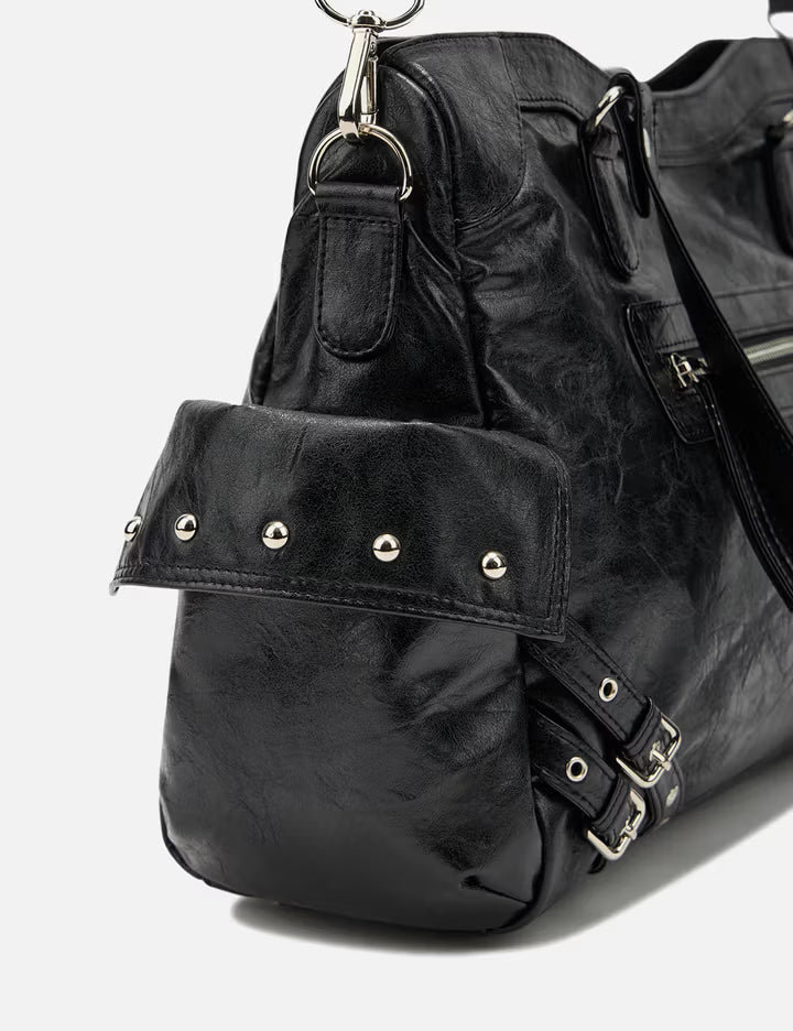 Stud Pocket Big Bag In Black