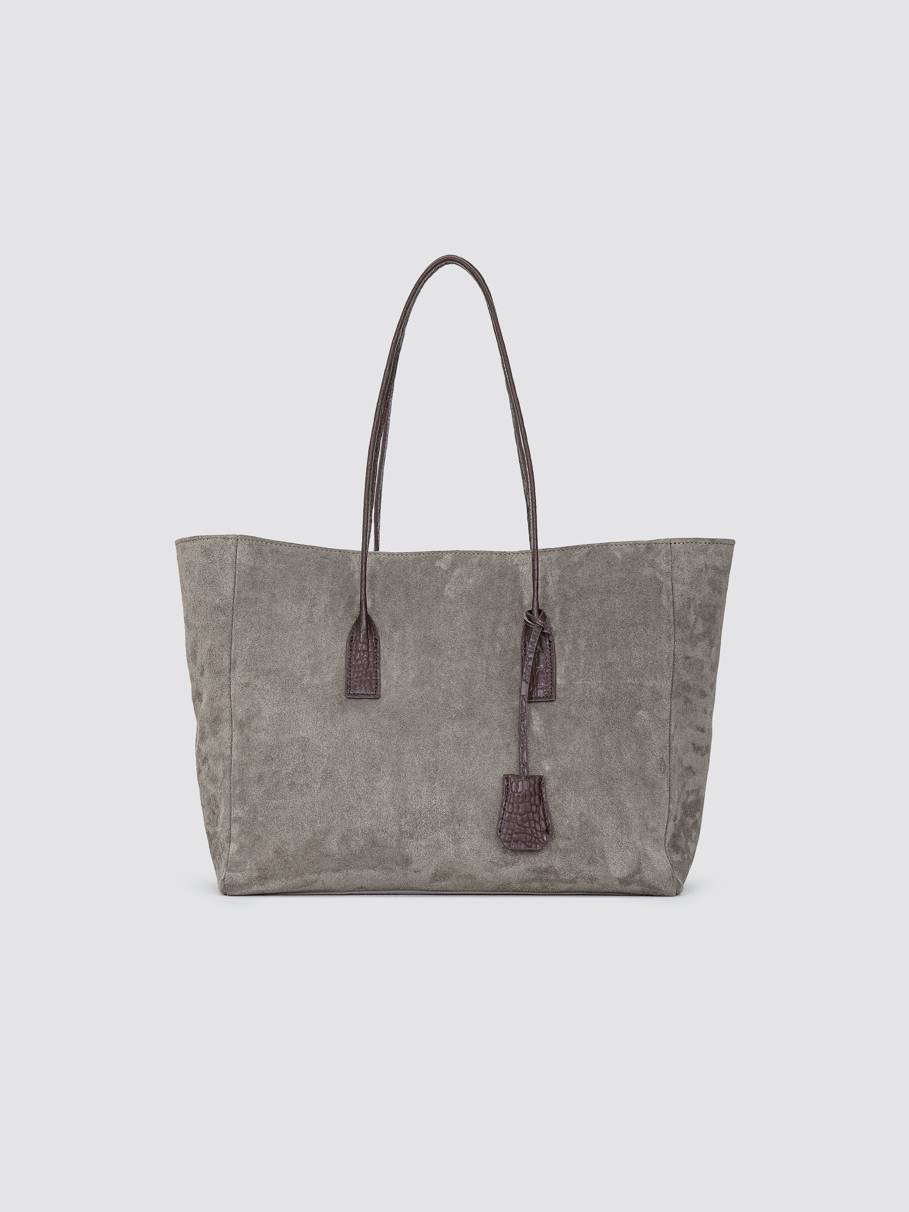 ESSENS BAG - Croc Suede Brown