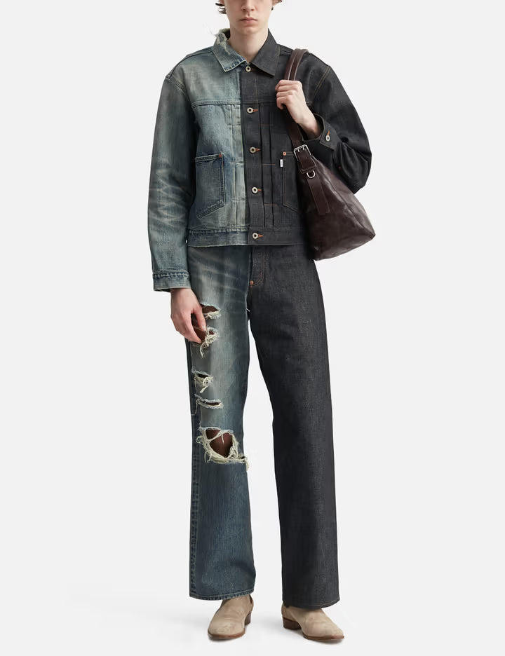 Half Aged Denim Jacket