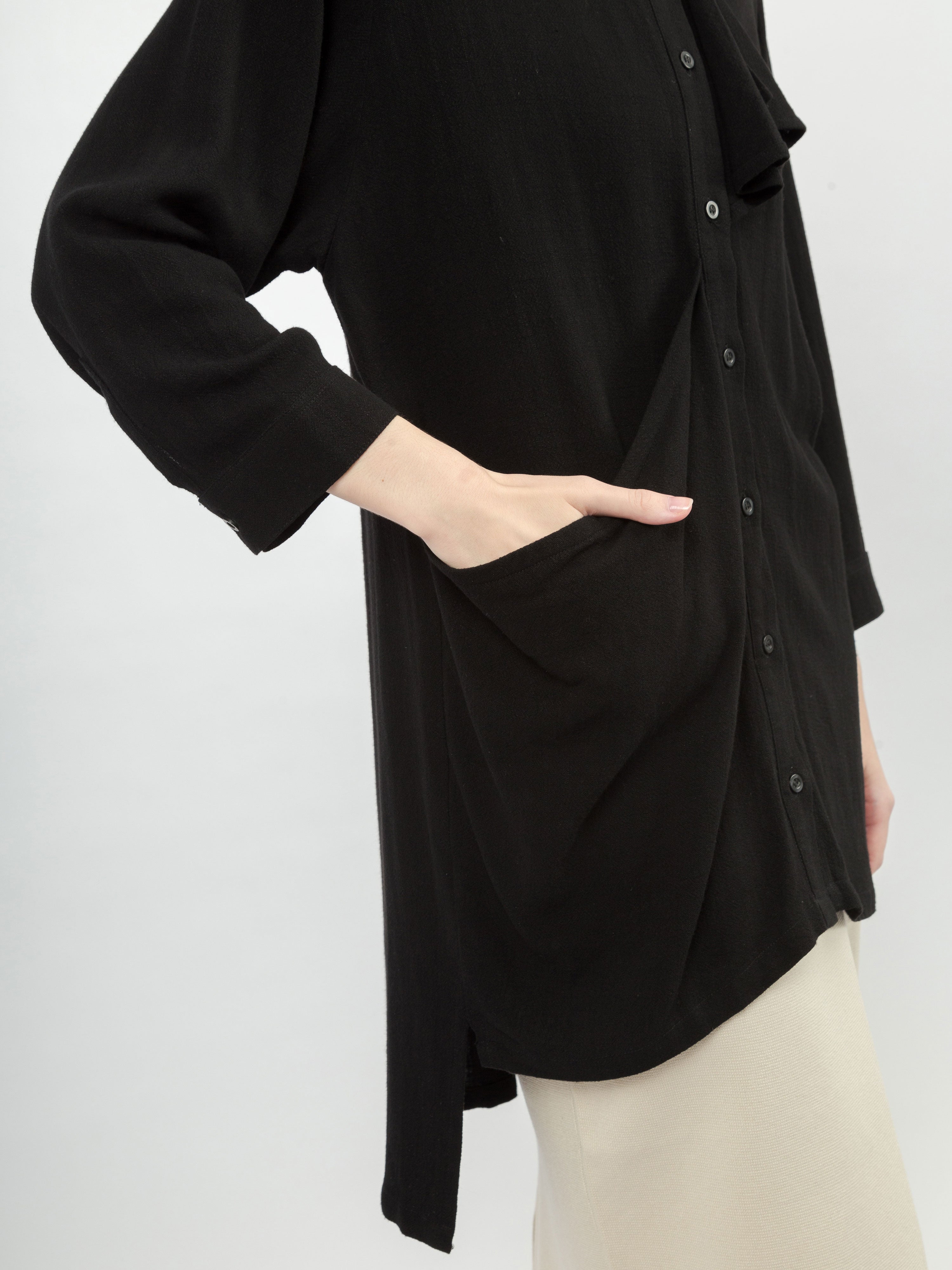 Chelsie Linen Asymmetric Shirt