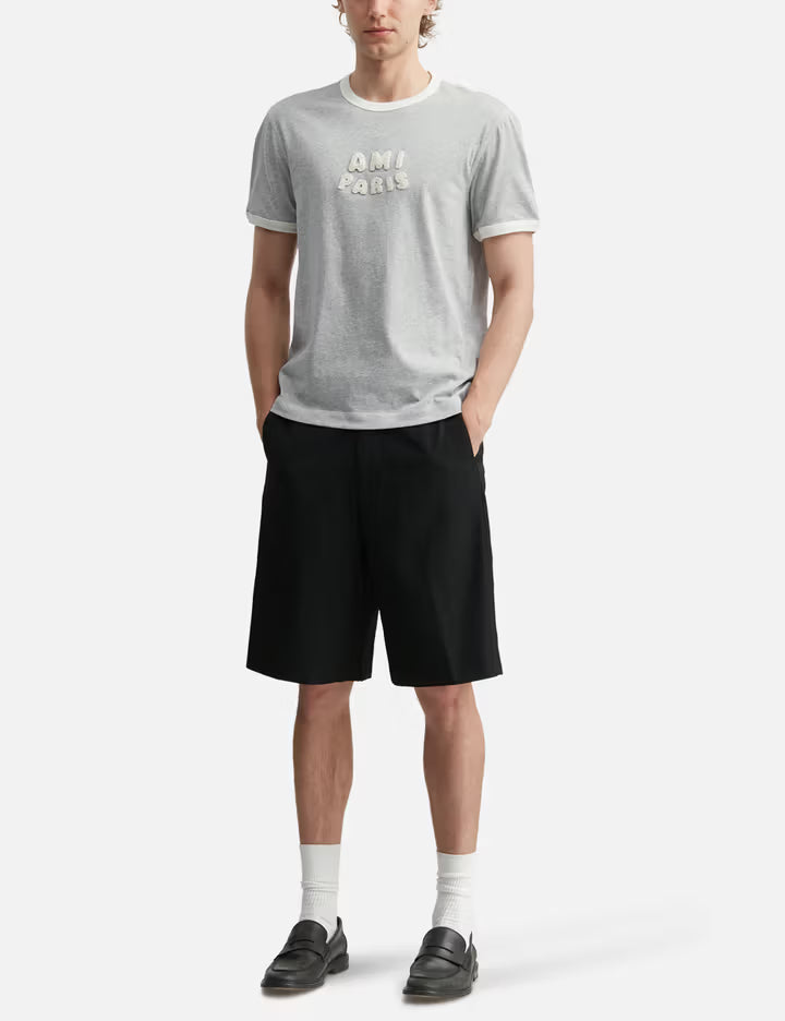 Cotton Ami Paris Knitted Patch T-Shirt