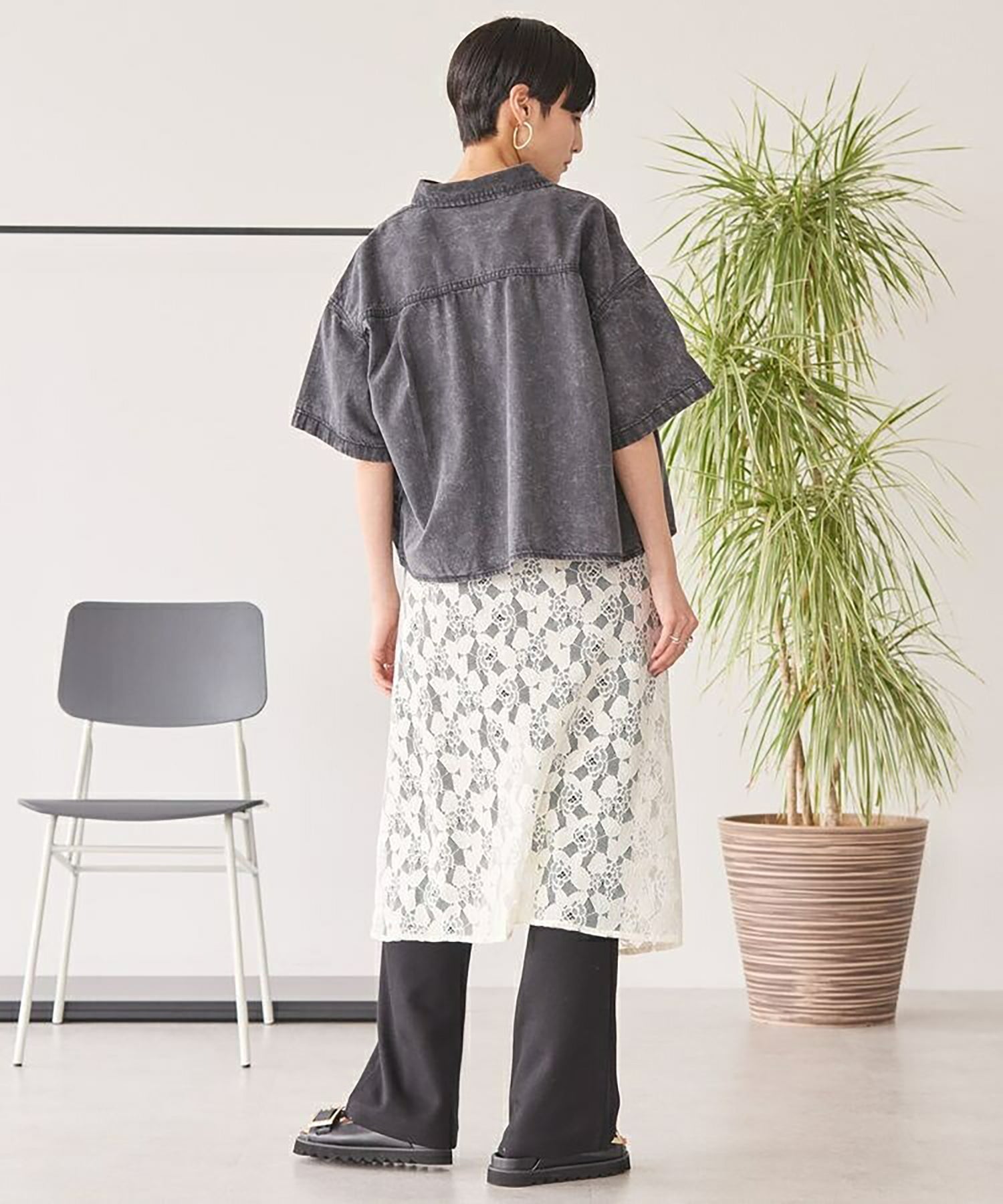 Ogata Denim Cropped Shirt