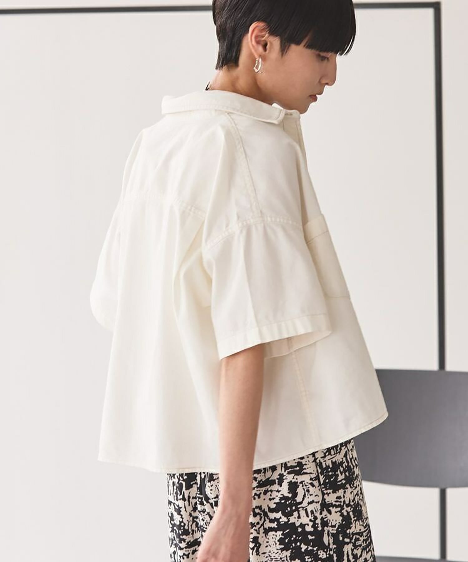 Ogata Denim Cropped Shirt