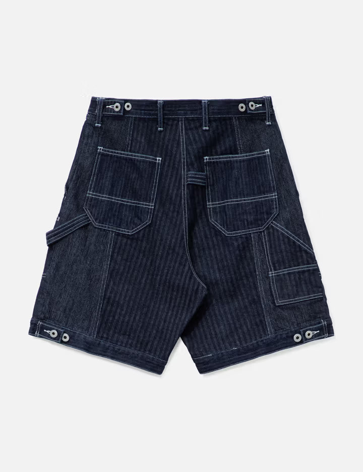 Patchwork Double Knee Shorts Rinse