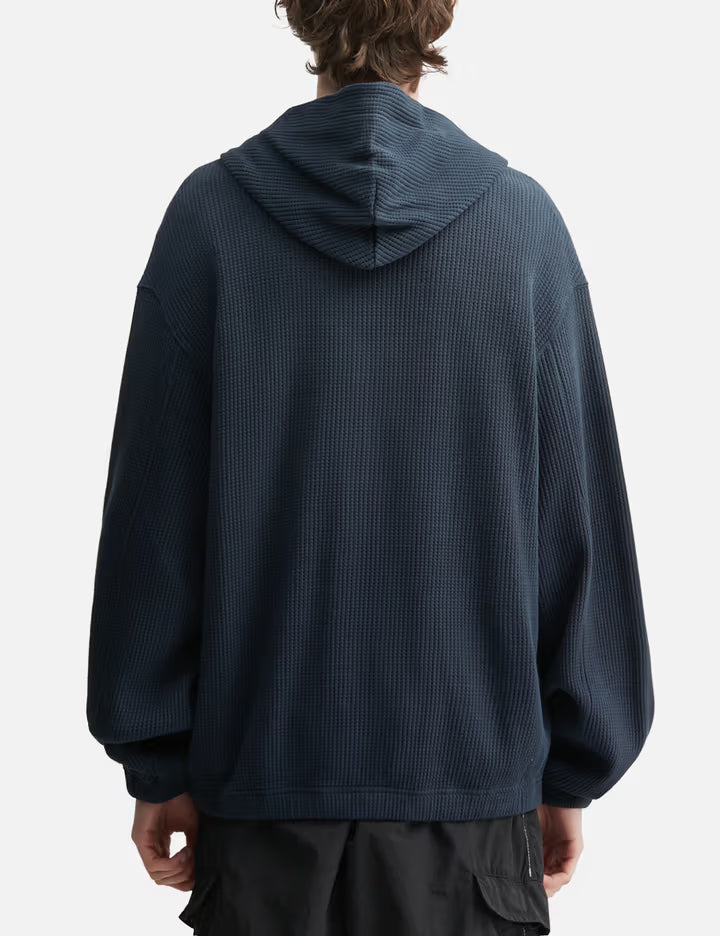 Bee Sun Faded Organic Waffle Zip Up Hoodie
