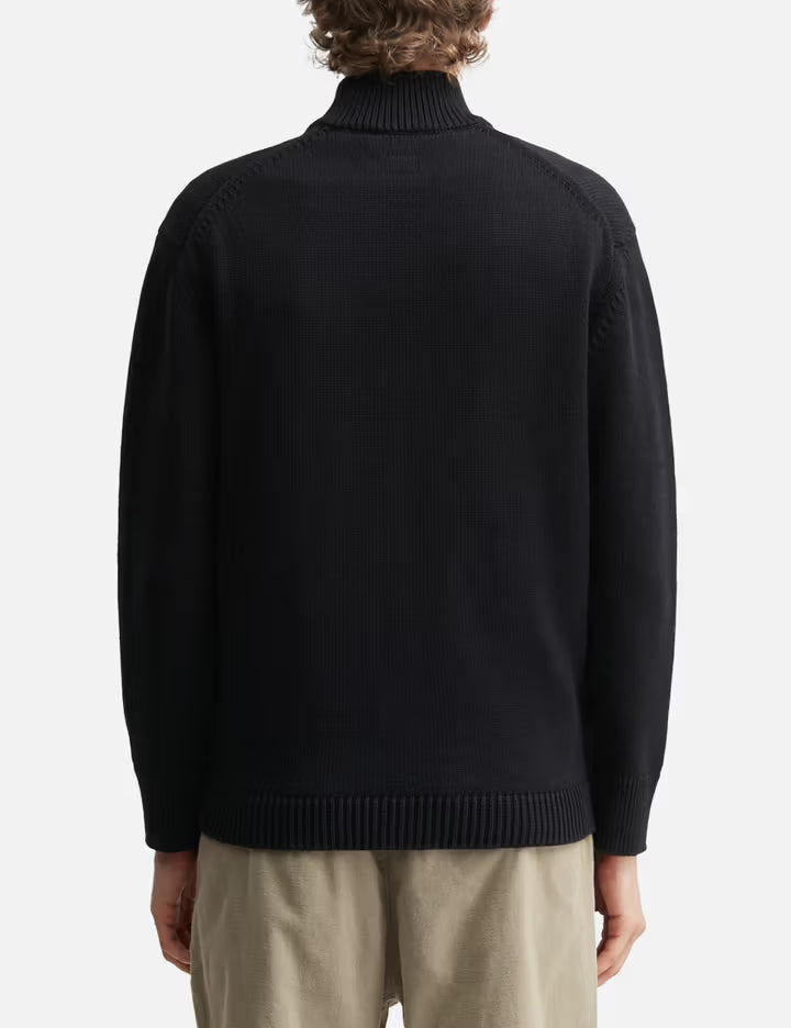 Cotton Mixed Zipped Cardigan