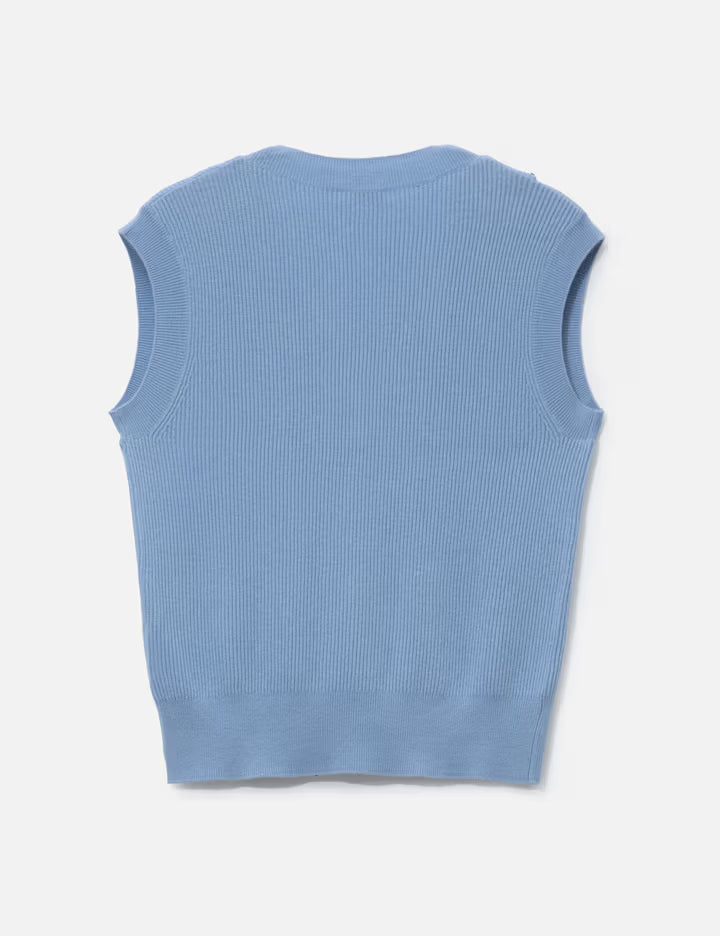 Light Blue Button Vest