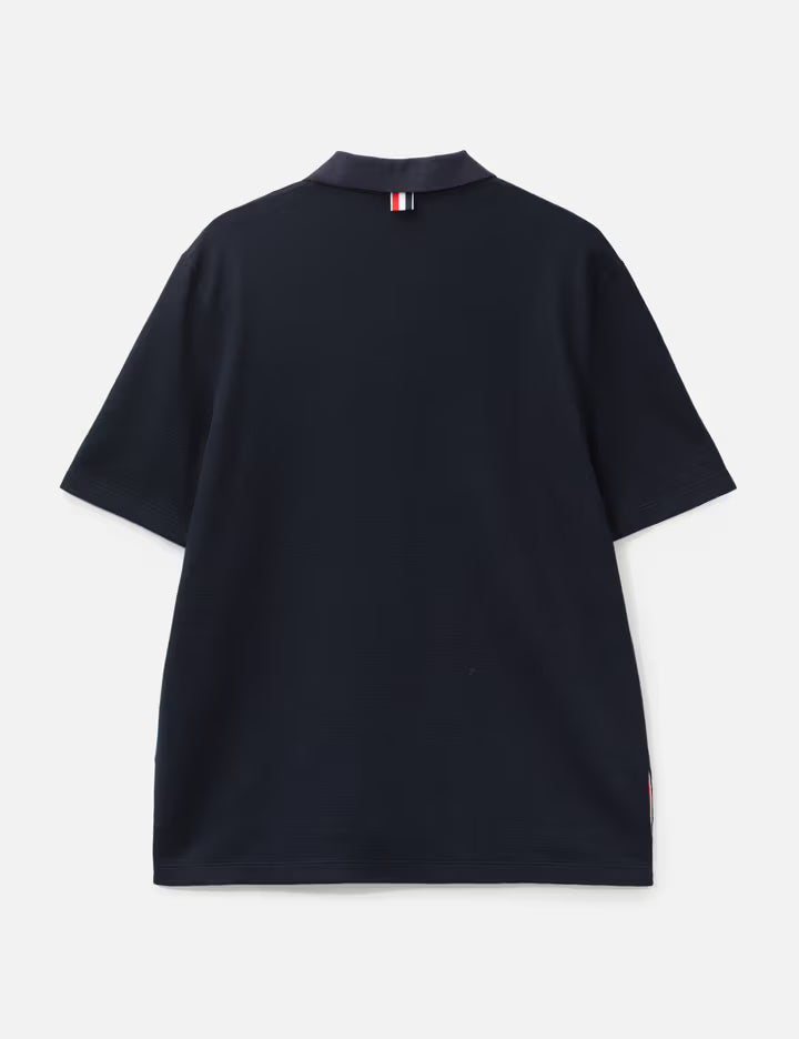 Textured Cotton Linen Rwb Embroidery Polo