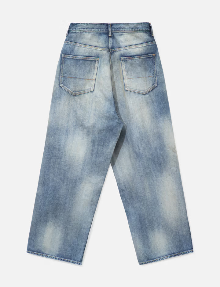 Damage Wide 5p Denim Pants