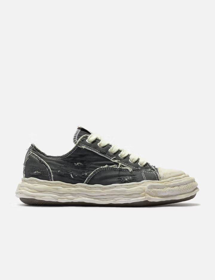 "PETERSON23" OG Sole Ripped Overdye Canvas Low-Top Sneaker
