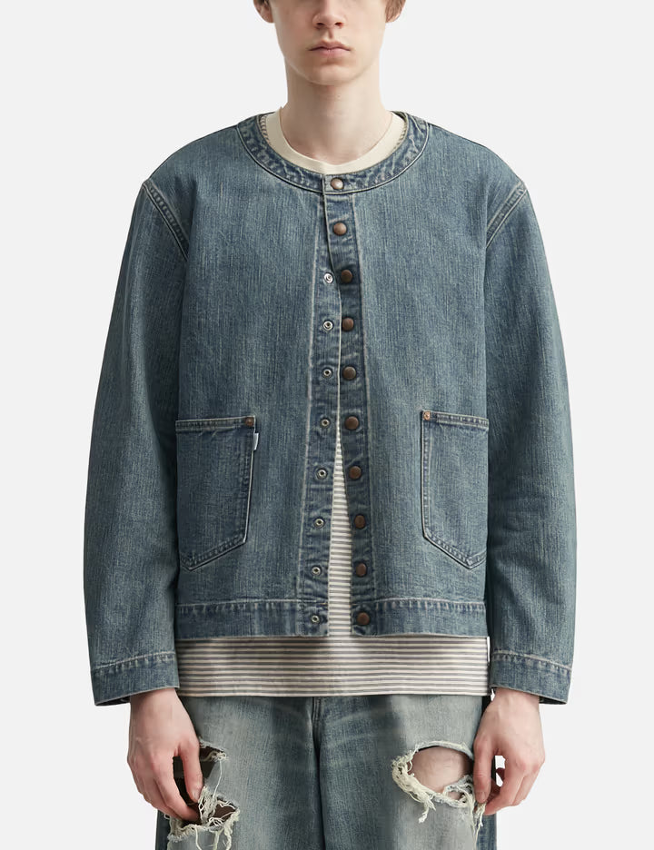 Faded Button Dneim Jacket