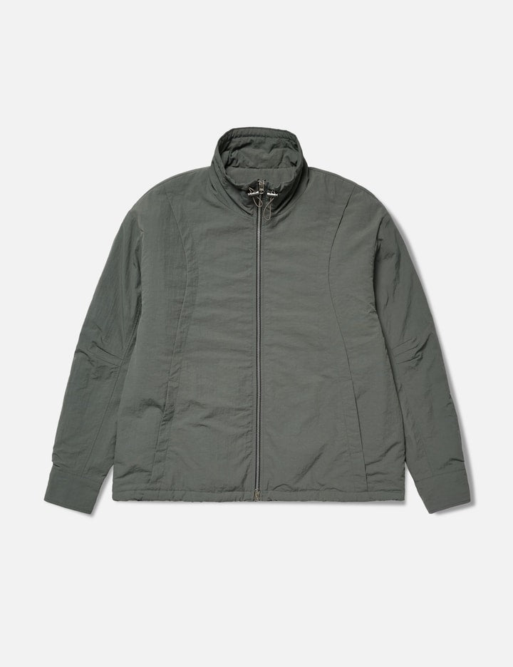 CHECK CONTRAST BOMBER JACKET CHARCOAL