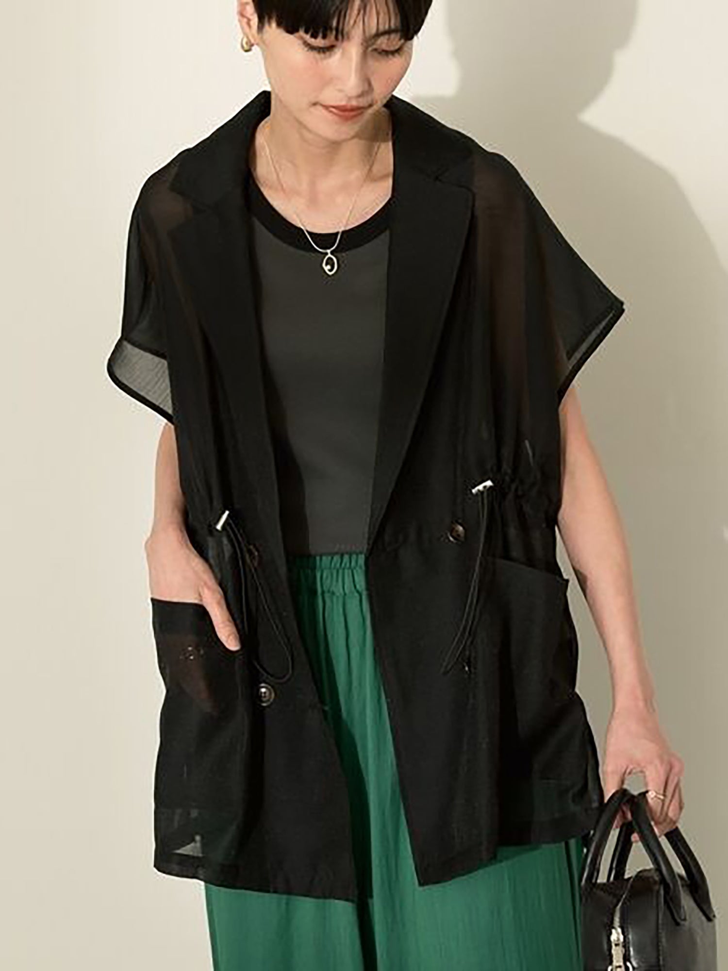 Enrai Sheer Tailored Vest