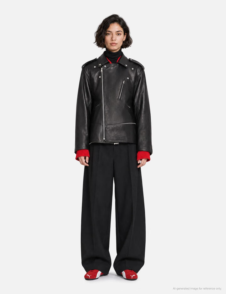 Double-End Vintage Leather Gt Riders Jacket