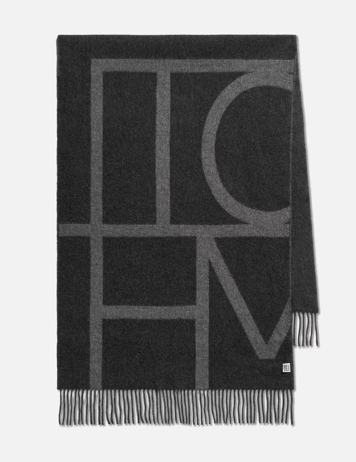 Monogram Brushed Wool Scarf