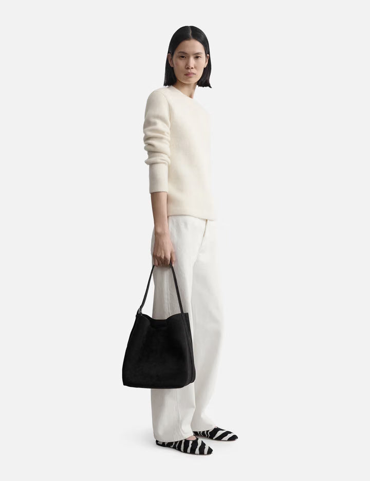 Medium Belted Suede Tote