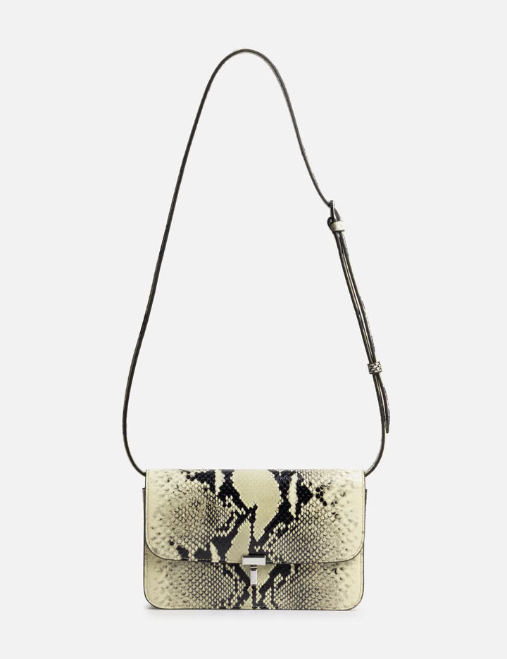 T-Lock Python-Embossed Crossbody