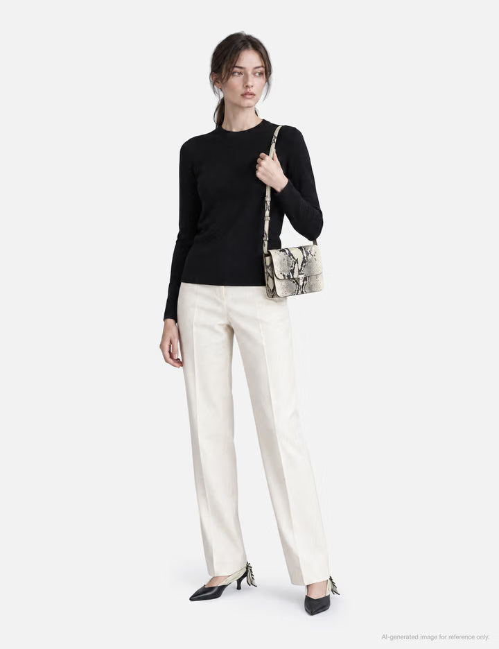 T-Lock Python-Embossed Crossbody