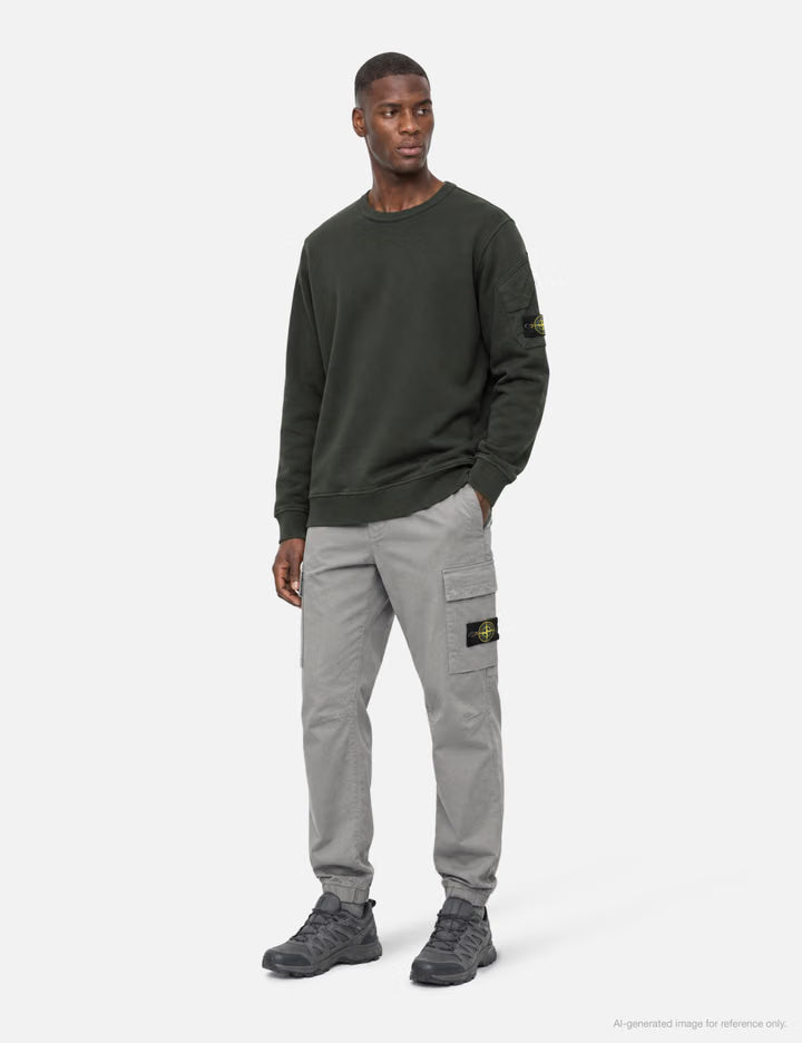 Brushed Organic Cotton Fleece Crewneck Sweatshirt