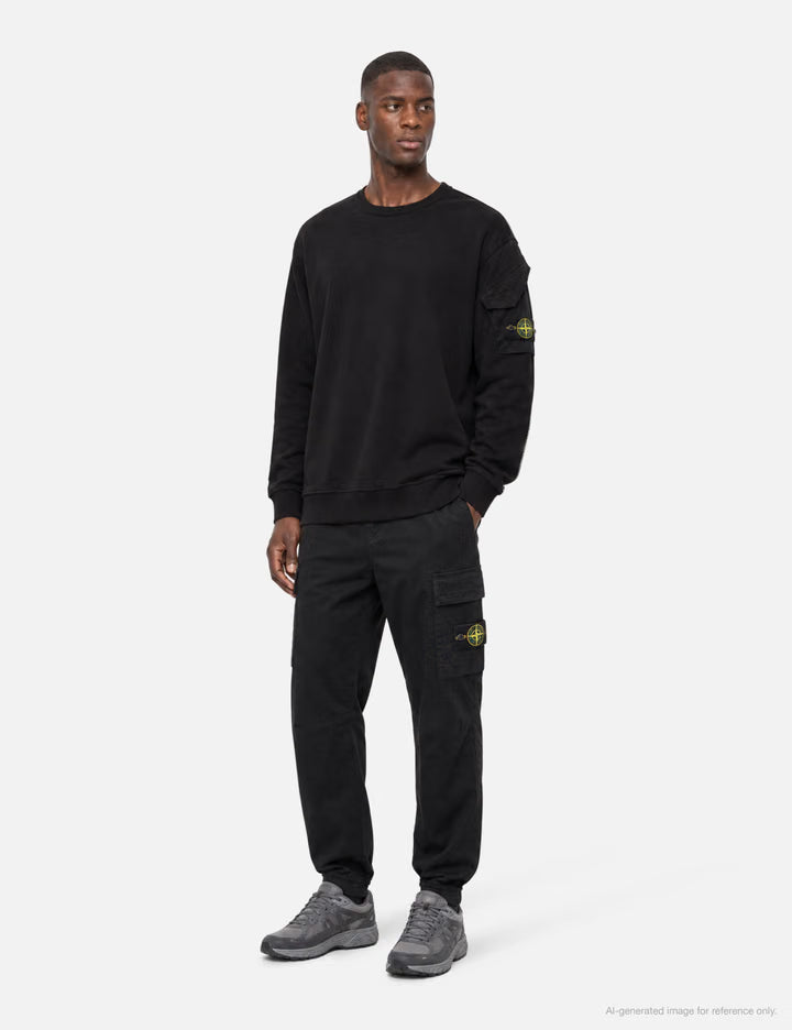 Brushed Organic Cotton Fleece Crewneck Sweatshirt
