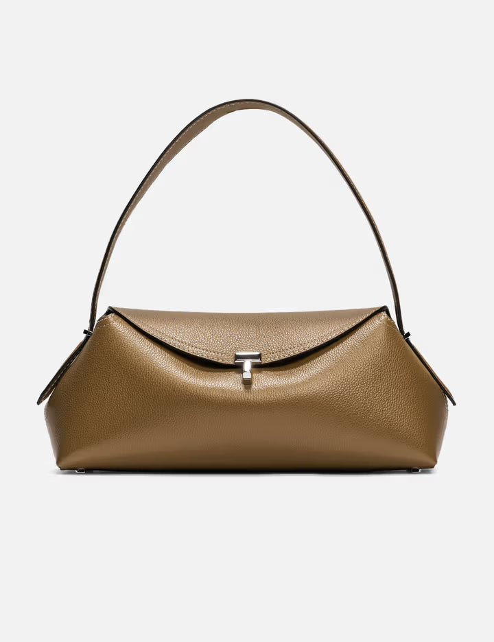 T-Lock Grained-Leather Shoulder