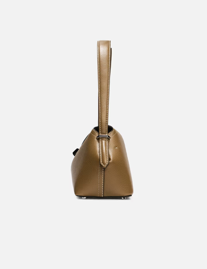T-Lock Grained-Leather Shoulder