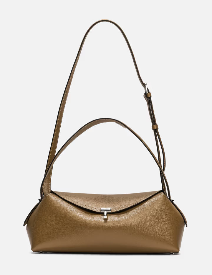 T-Lock Grained-Leather Shoulder