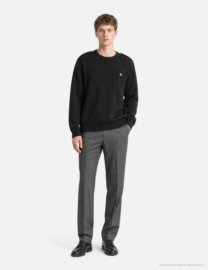 Epaulet Knit In Black