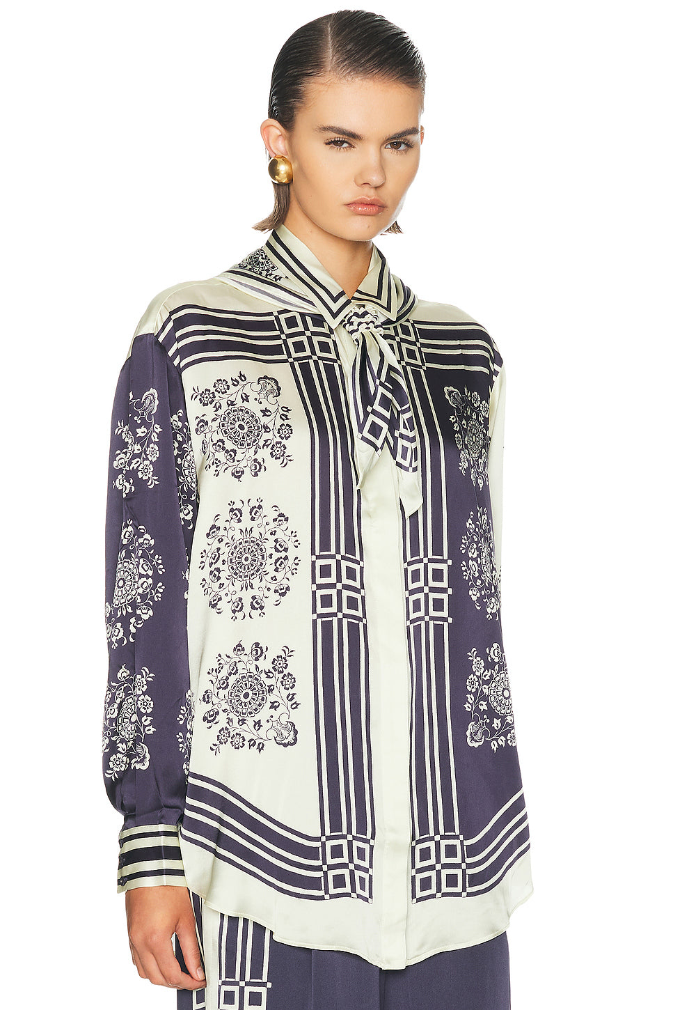 Banderra Scarf Silk Shirt