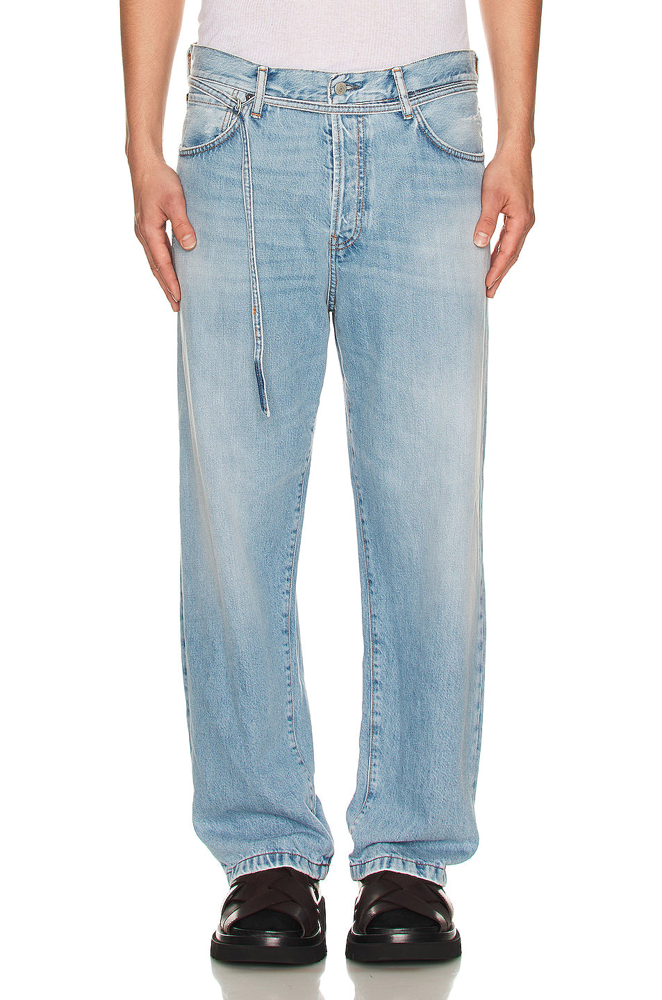 1991 Toj Vintage Straight Denim Jean In Light Blue