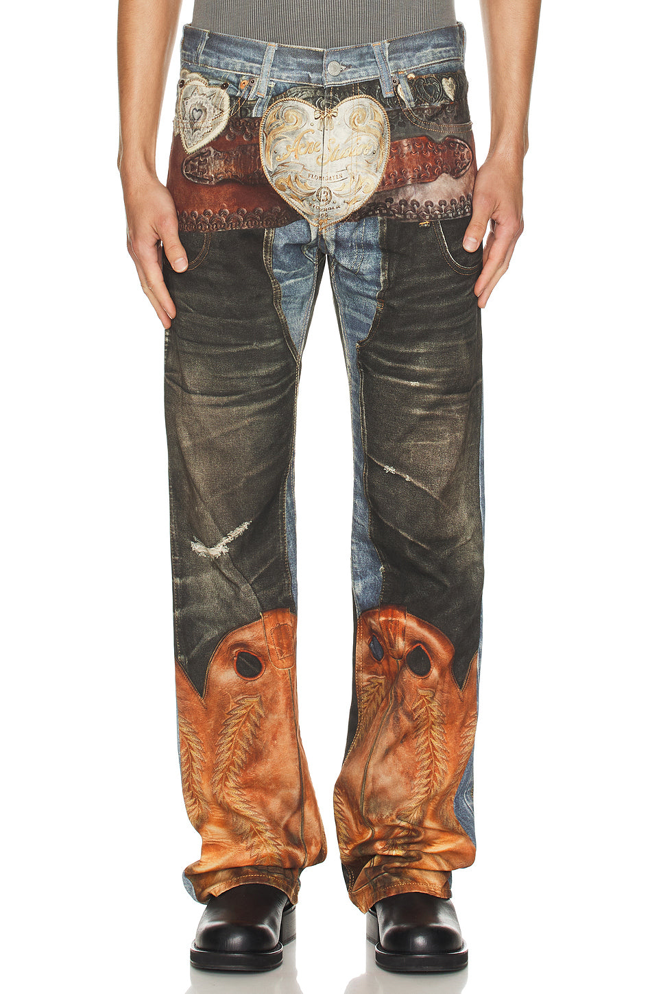 2010m Heart Buckle Belt Jean