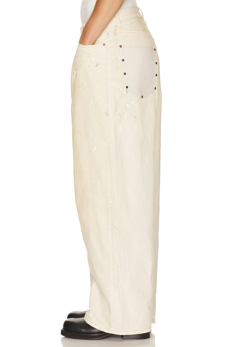 2023 White Trafalgar Leather Jean
