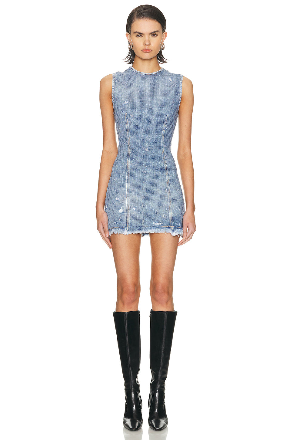 Denka Mini Denim Shimmy Dress