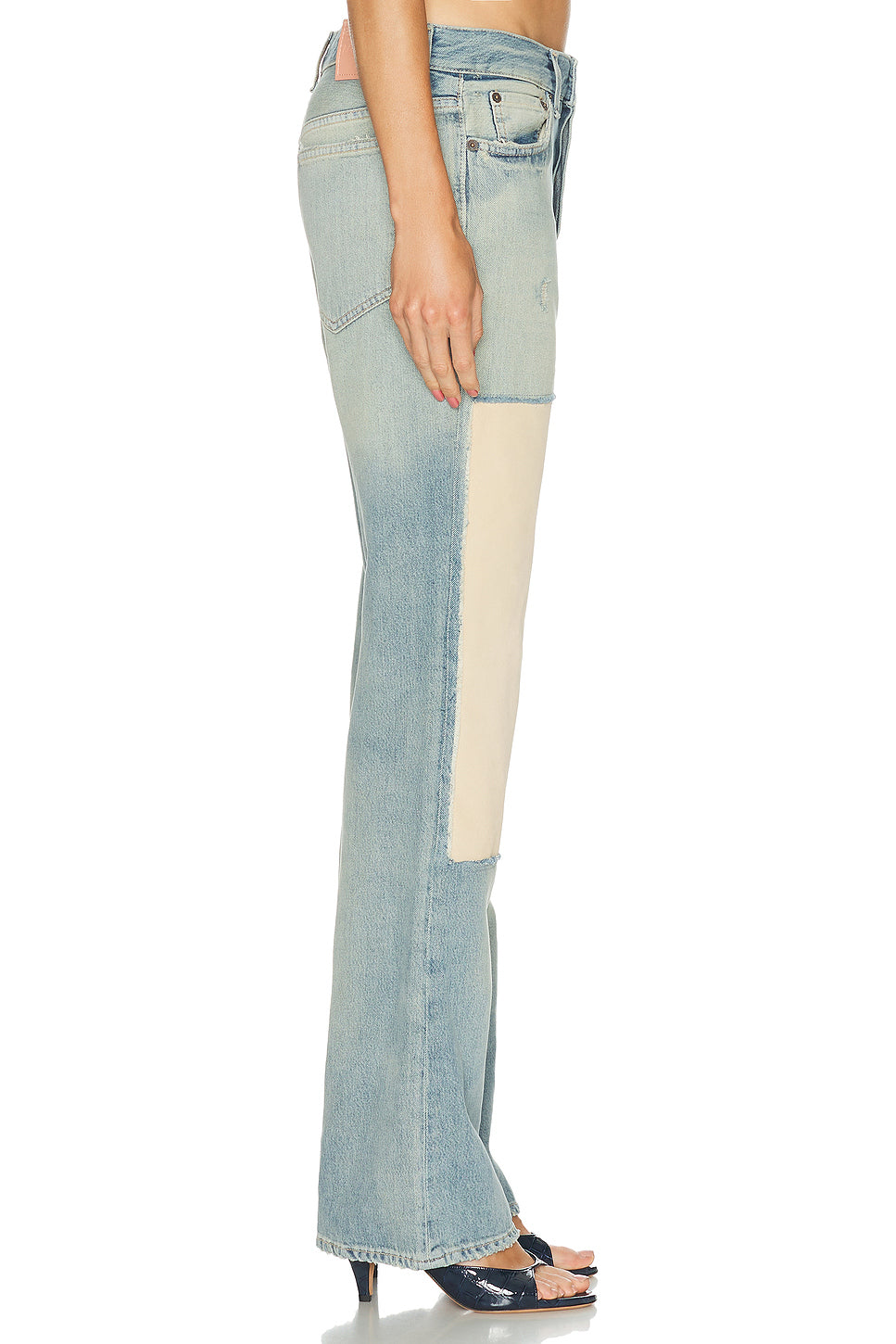 Pazer Suede Panel Straight Leg