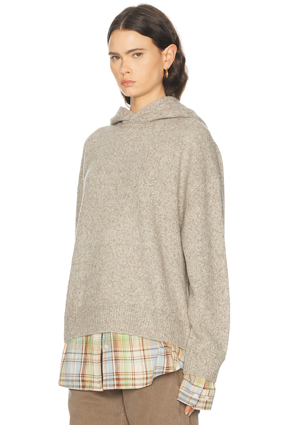 Krisp Hooded Flannel Sweater