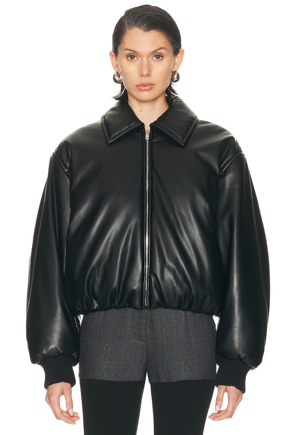 Onnea Crop Faux Leather Jacket