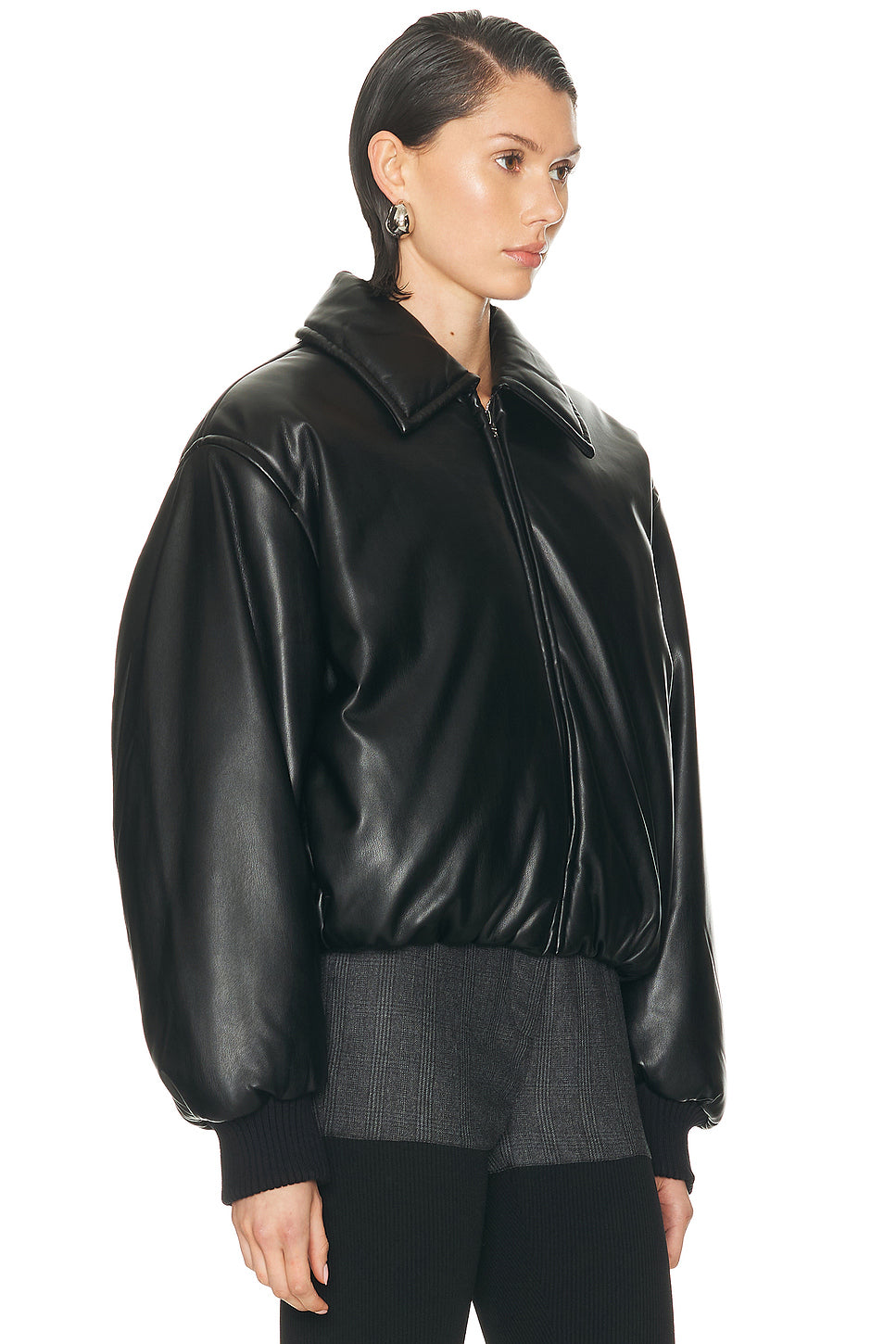 Onnea Crop Faux Leather Jacket