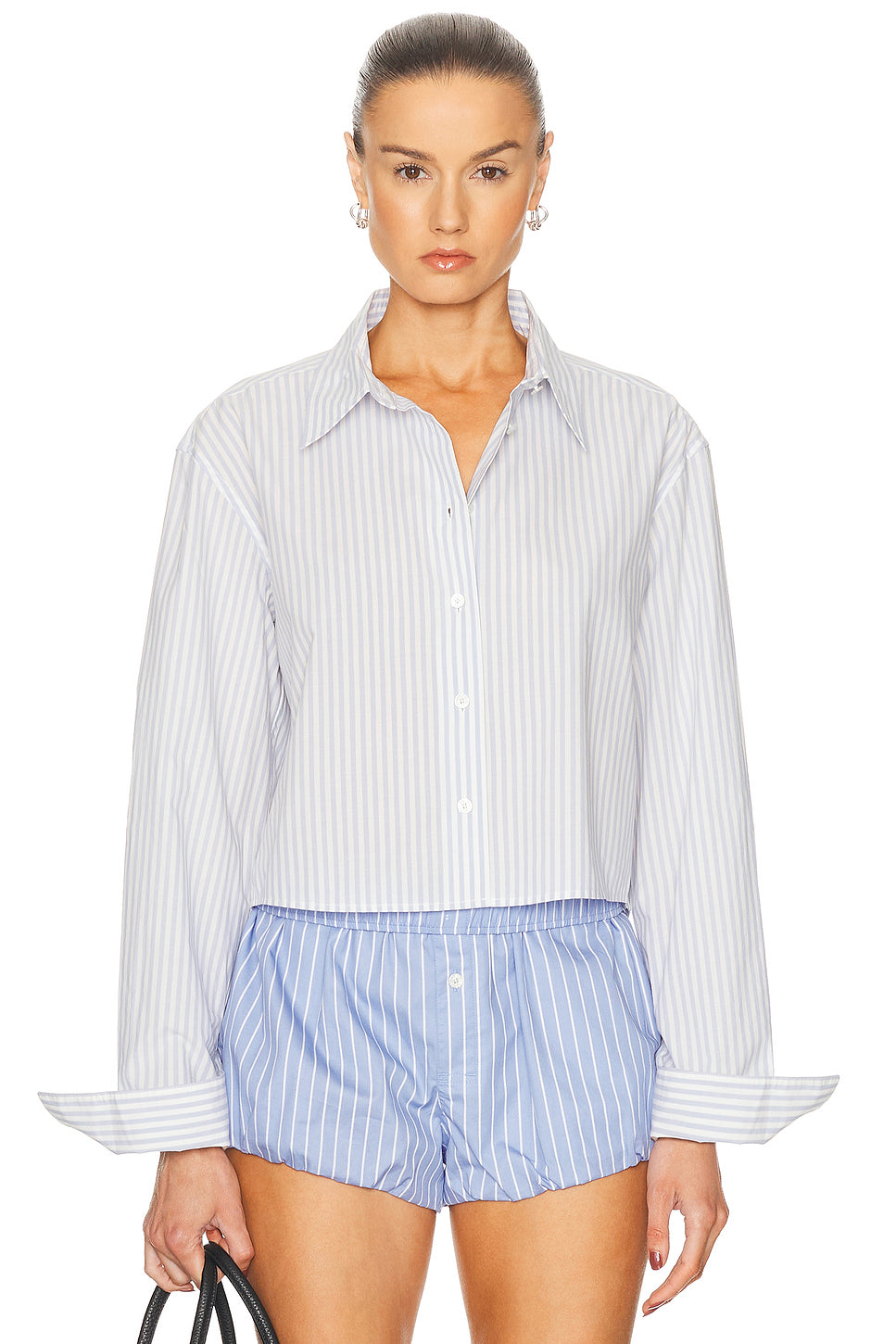 Crop Button Up Top